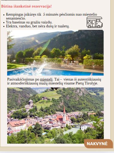 Į Italiją su kemperiu