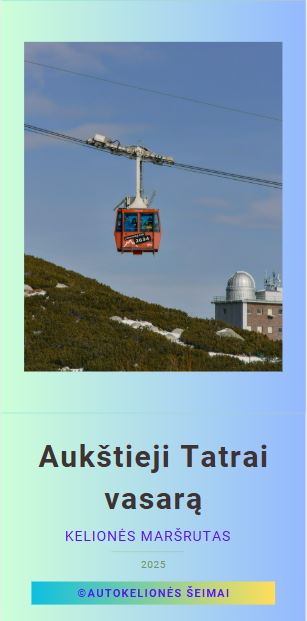 Aukštieji Slovakijos Tatrai vasarą