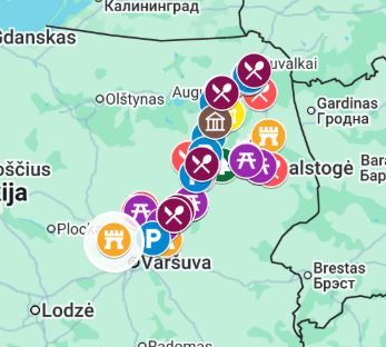 pakeliui demo 3 SUSTOJIMAI KELYJE Į VARŠUVĄ