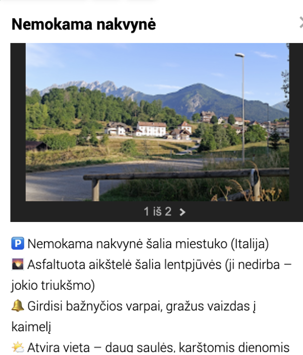 Austrija-Italija, interaktyvus žemėlapis