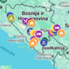 🗺️ Bosnija ir Hercegovina (+ Serbija)-interaktyvus žemėlapis